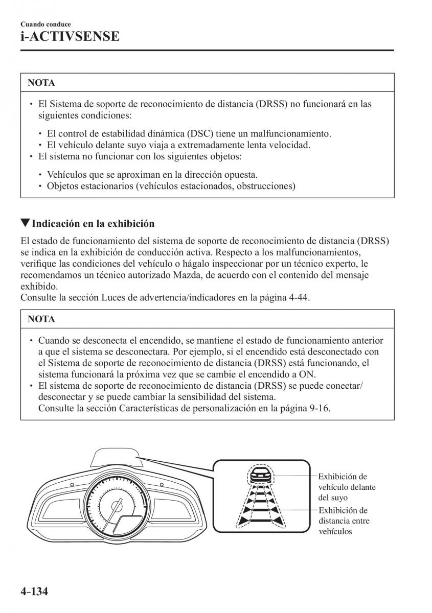 Mazda 3 III manual del propietario / page 294