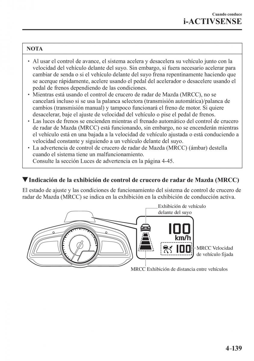 Mazda 3 III manual del propietario / page 299