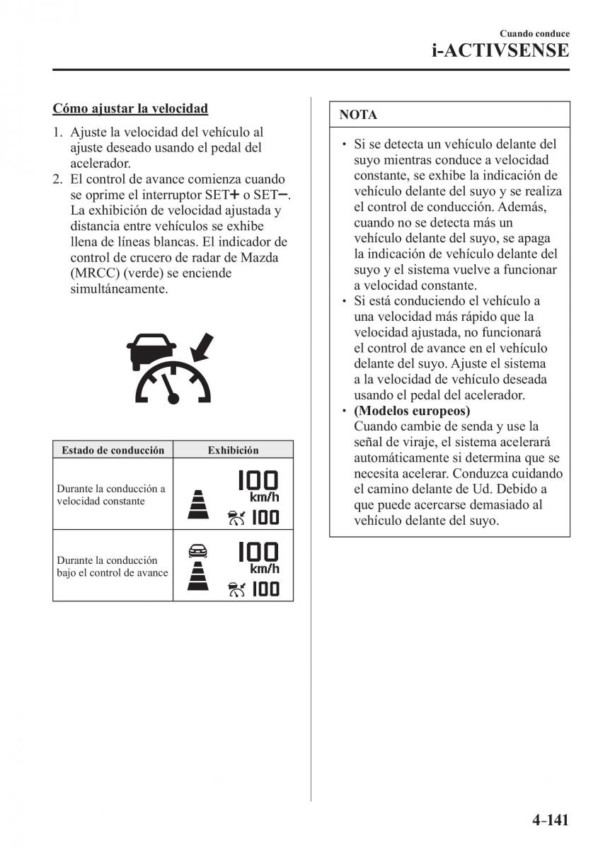 Mazda 3 III manual del propietario / page 301