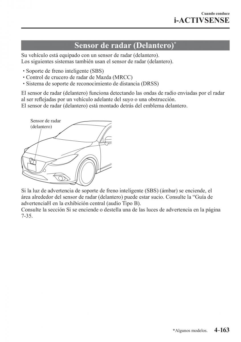 Mazda 3 III manual del propietario / page 323