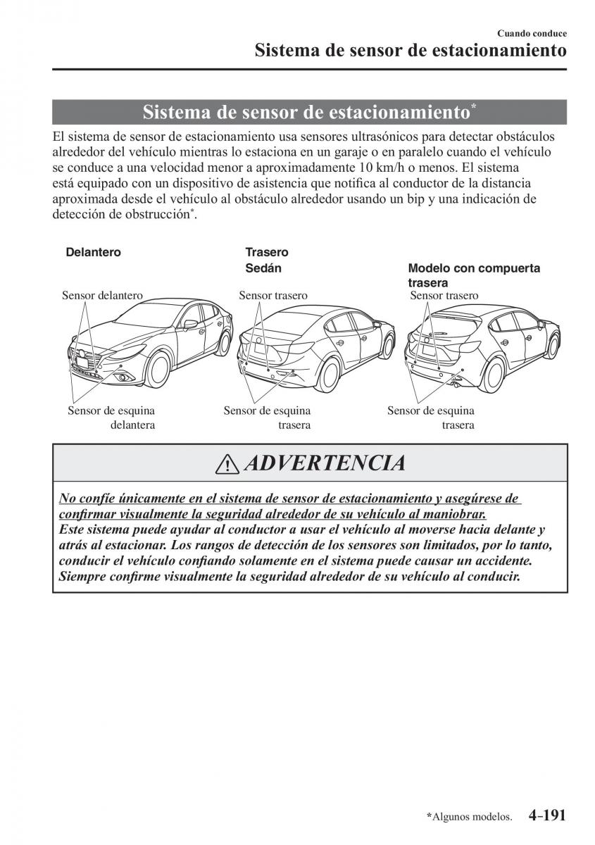 Mazda 3 III manual del propietario / page 351