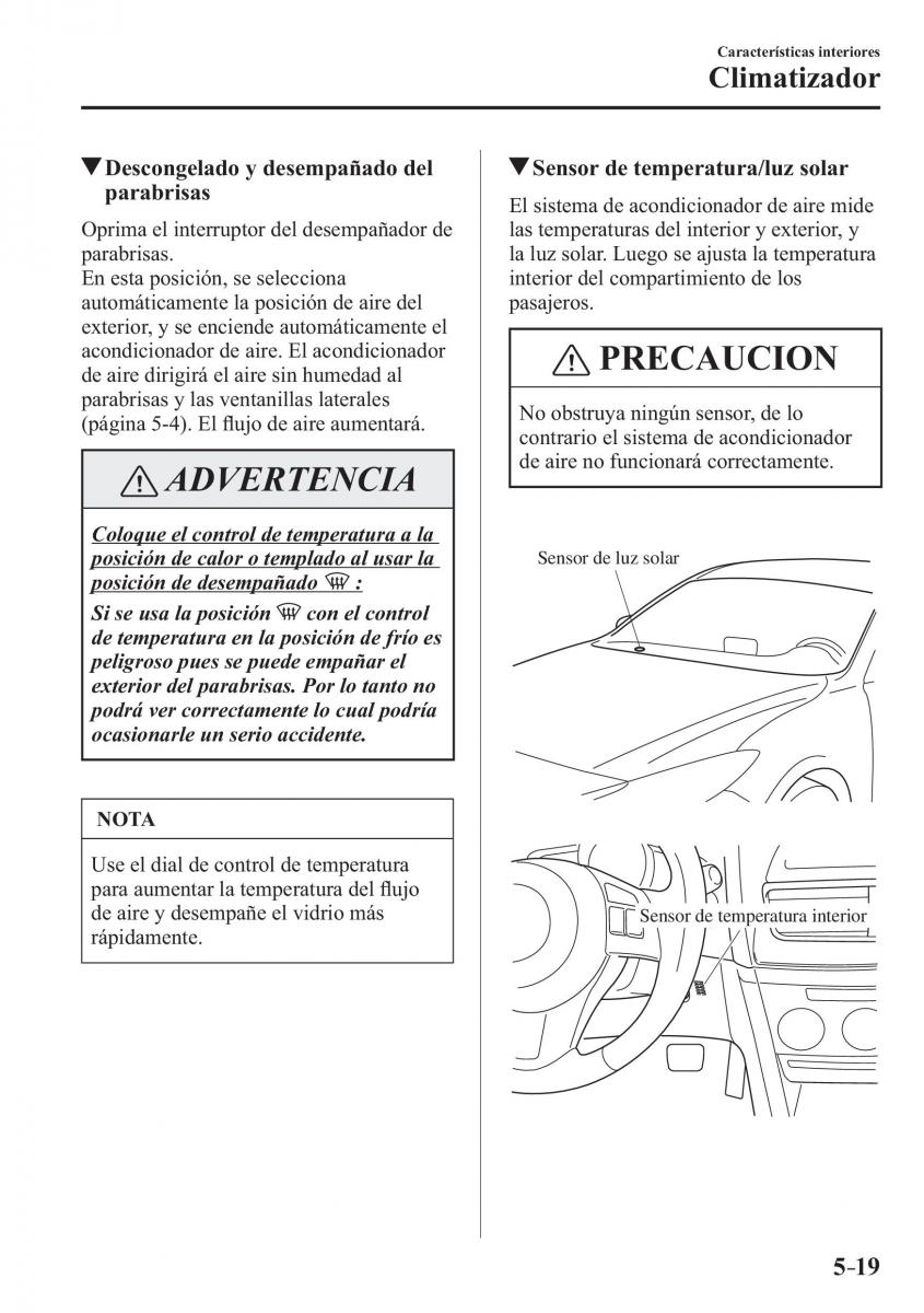 Mazda 3 III manual del propietario / page 379