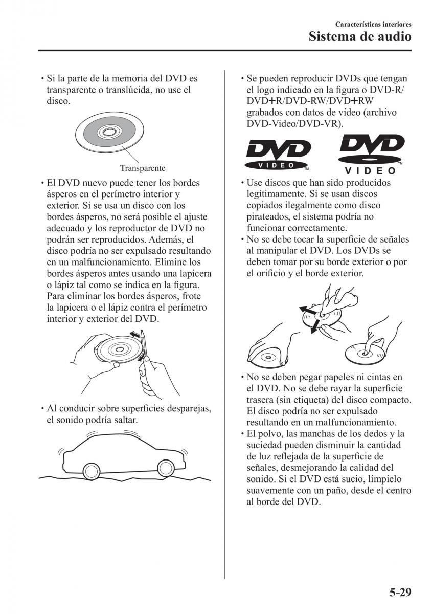 Mazda 3 III manual del propietario / page 389