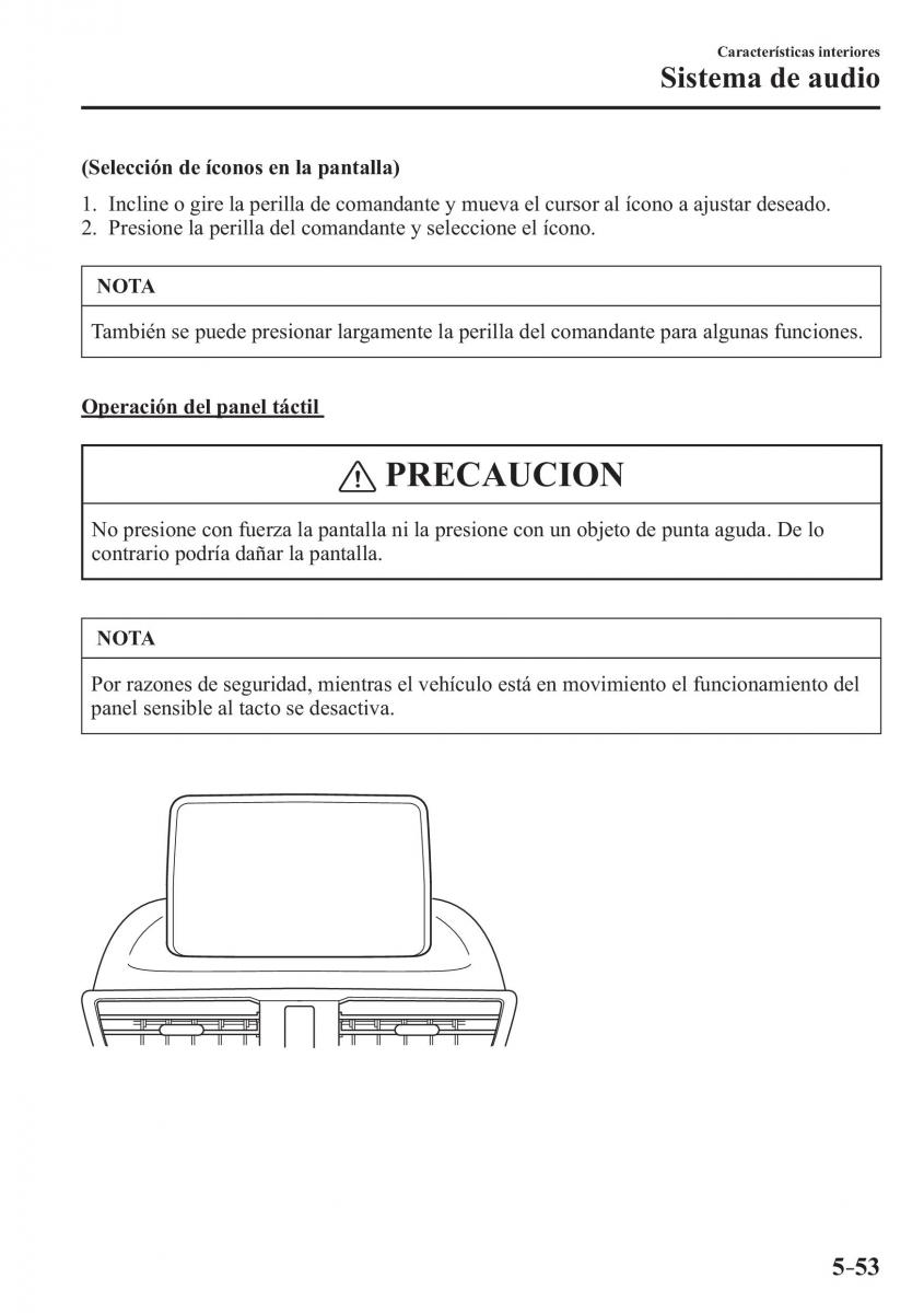 Mazda 3 III manual del propietario / page 413