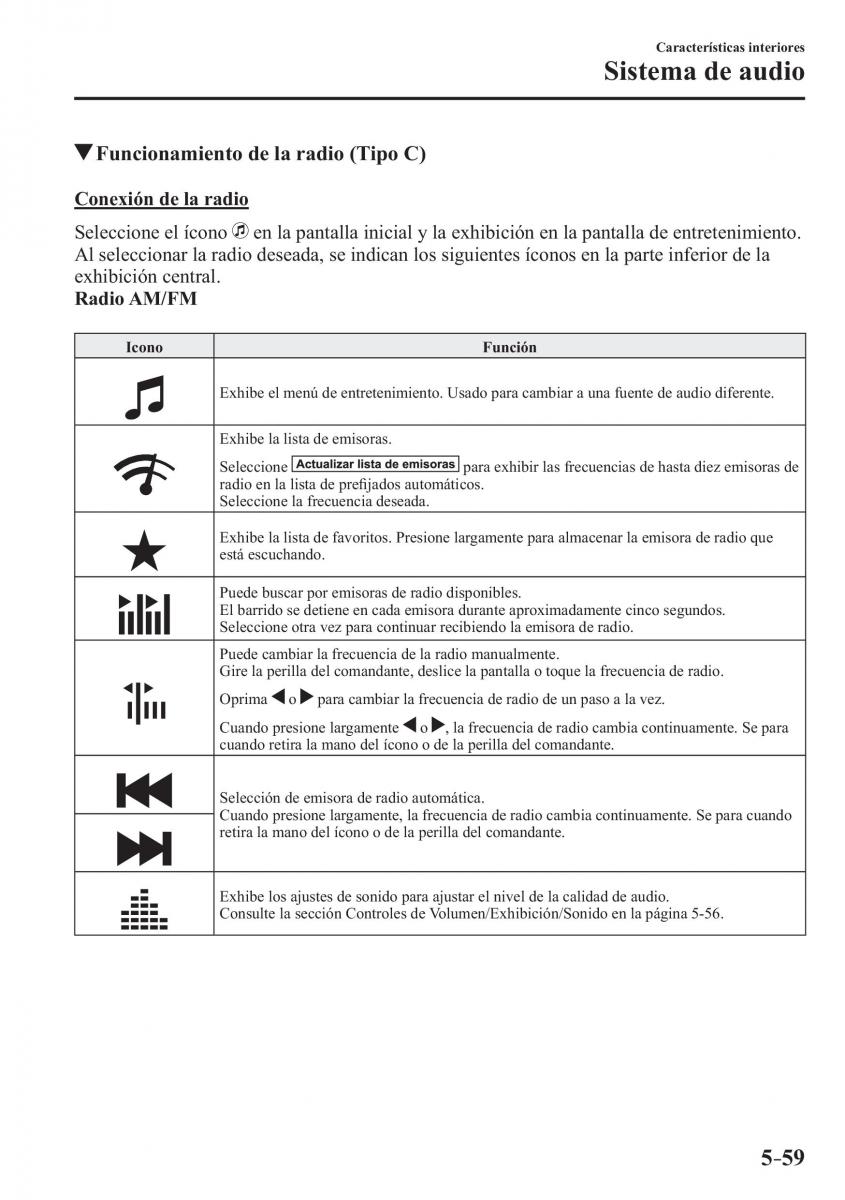 Mazda 3 III manual del propietario / page 419