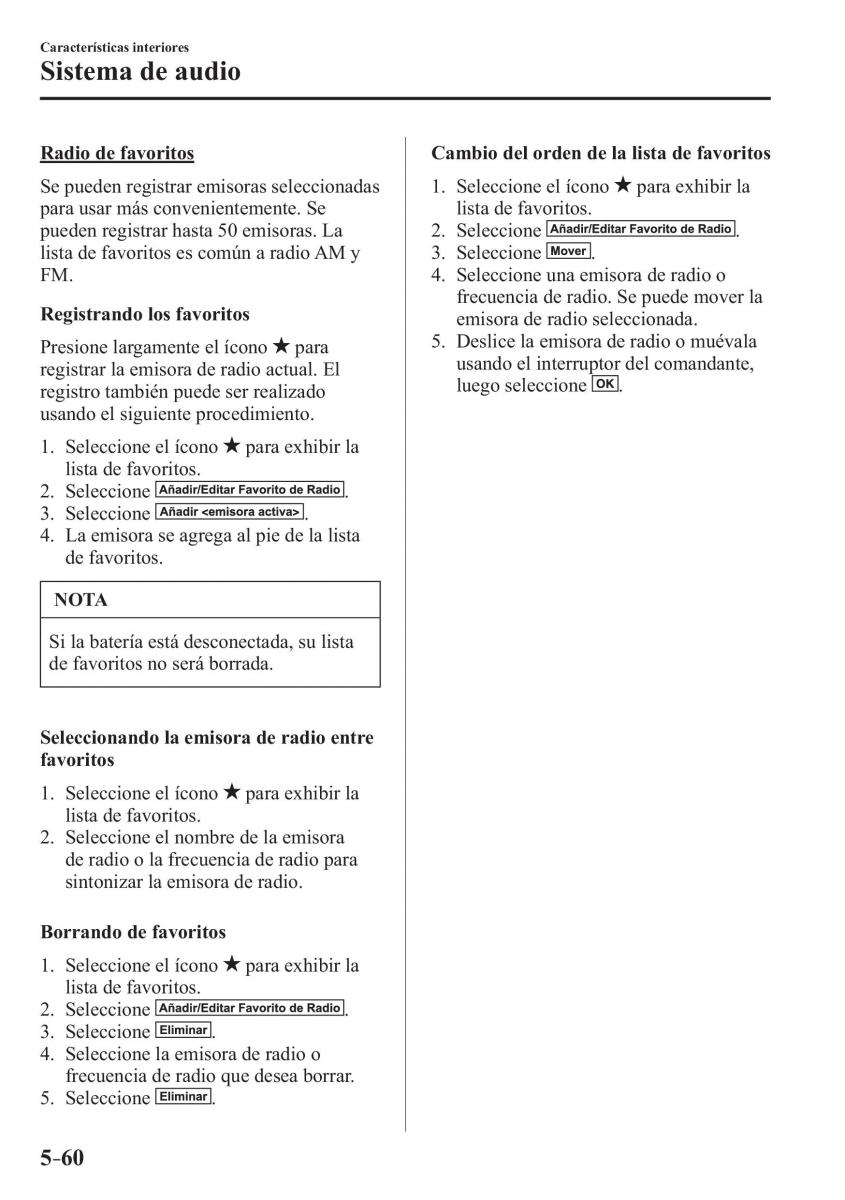 Mazda 3 III manual del propietario / page 420