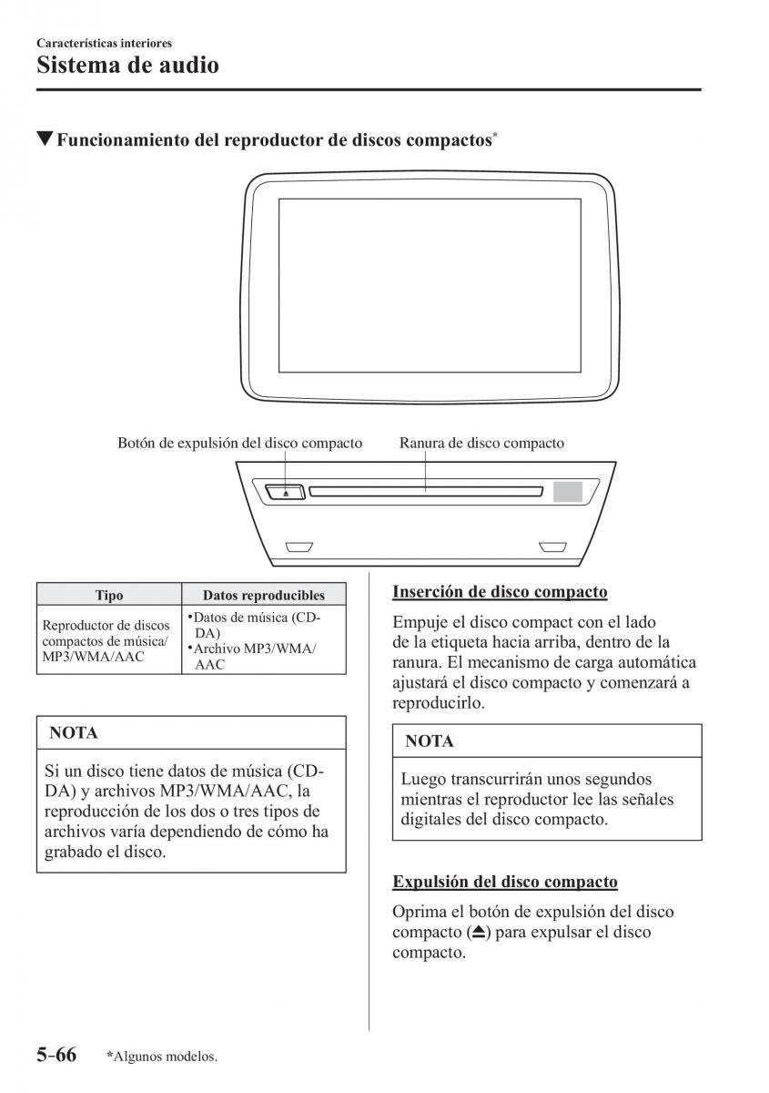 Mazda 3 III manual del propietario / page 426