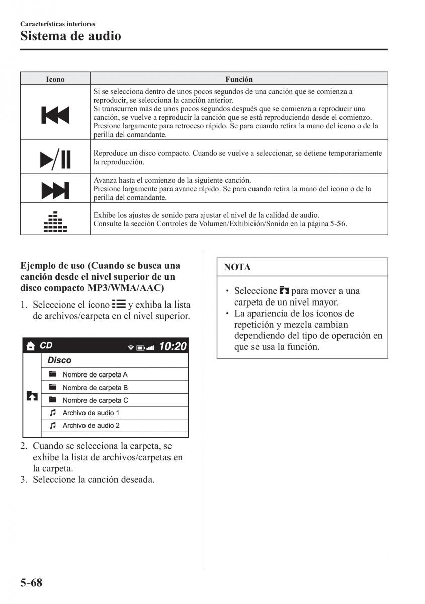 Mazda 3 III manual del propietario / page 428