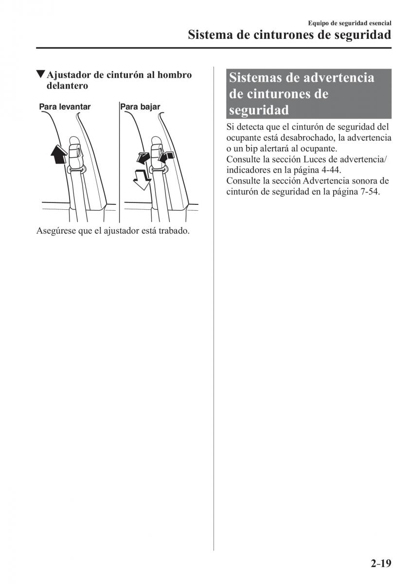 Mazda 3 III manual del propietario / page 43