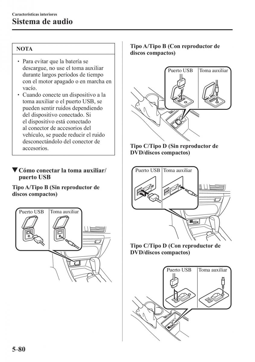 Mazda 3 III manual del propietario / page 440