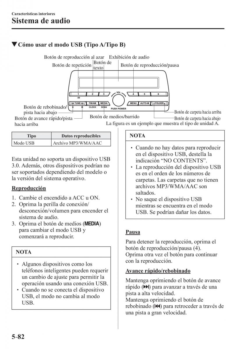 Mazda 3 III manual del propietario / page 442