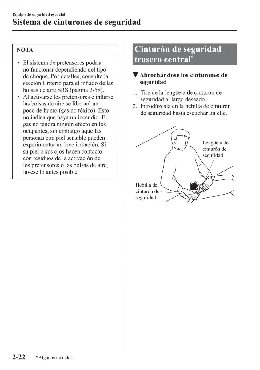 Mazda 3 III manual del propietario / page 46