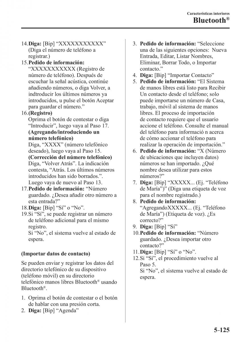 Mazda 3 III manual del propietario / page 485