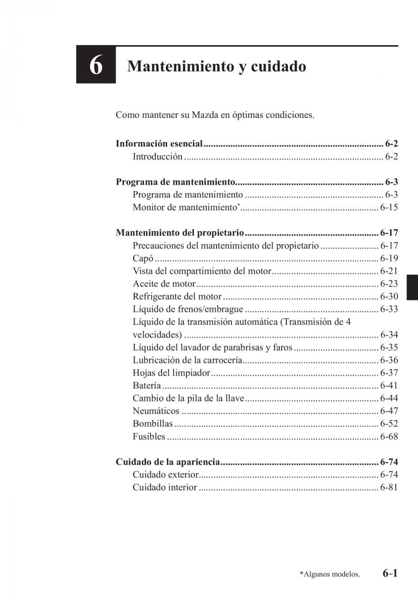 Mazda 3 III manual del propietario / page 531