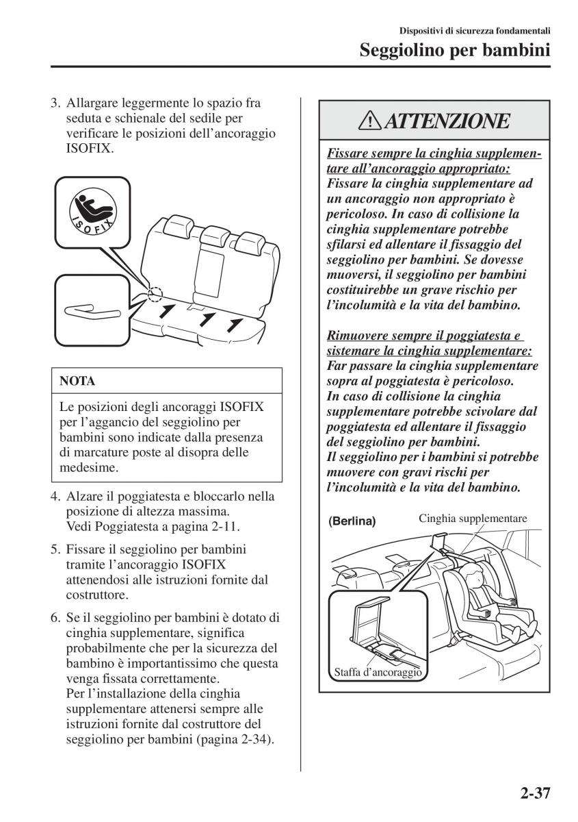 Mazda 3 III manuale del proprietario / page 61