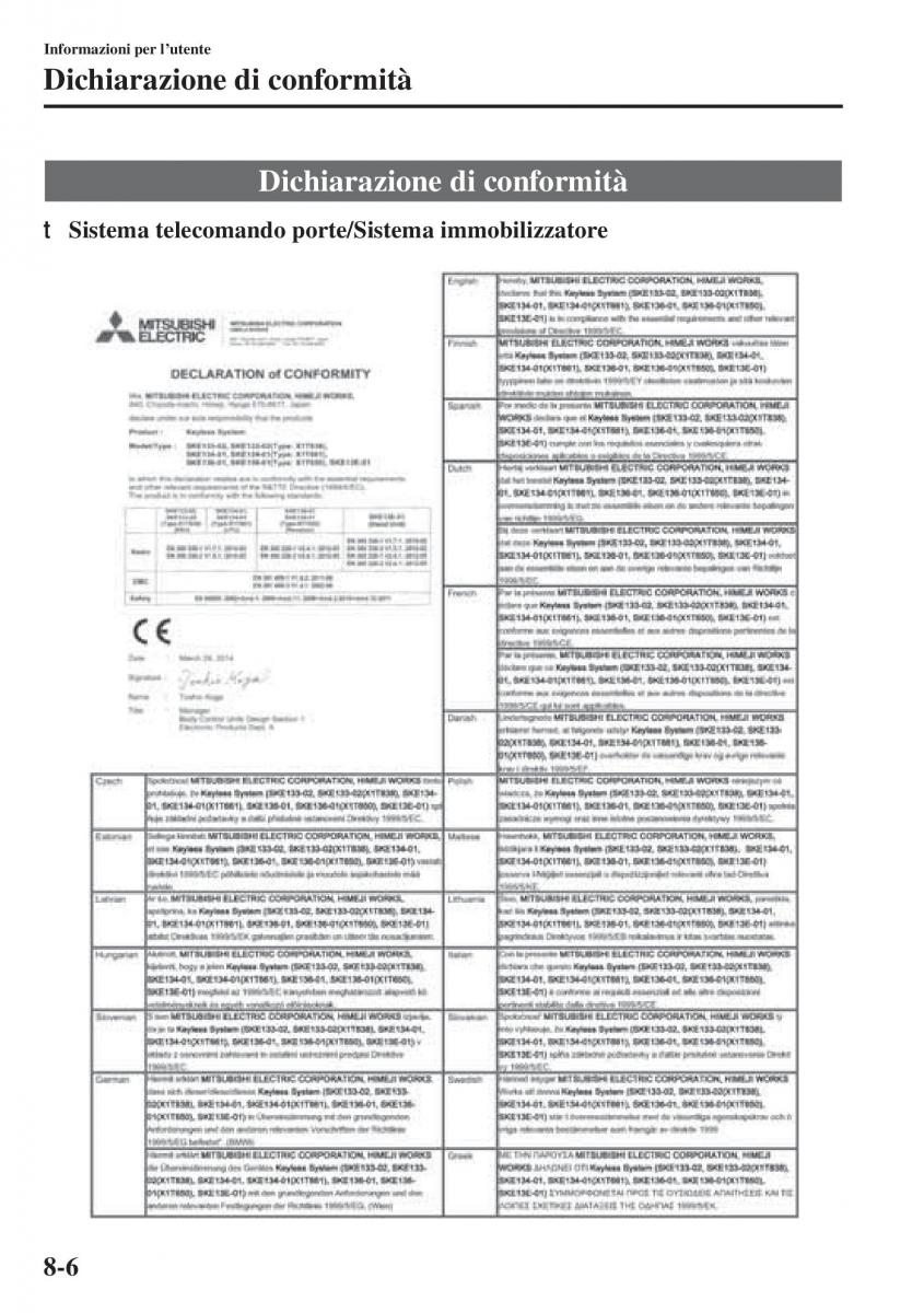 Mazda 3 III manuale del proprietario / page 638