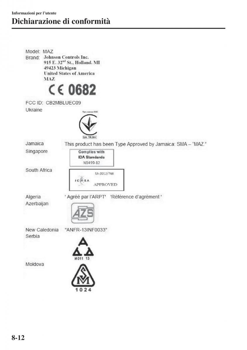 Mazda 3 III manuale del proprietario / page 644