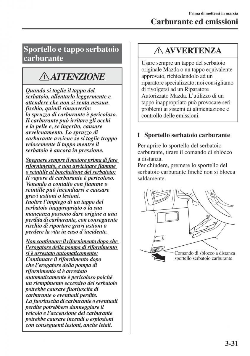 Mazda 3 III manuale del proprietario / page 109