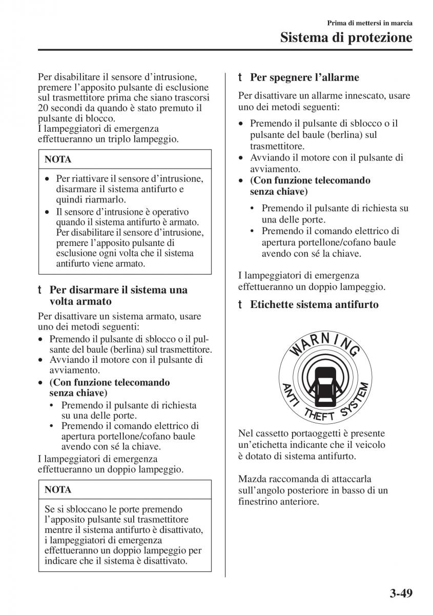 Mazda 3 III manuale del proprietario / page 127