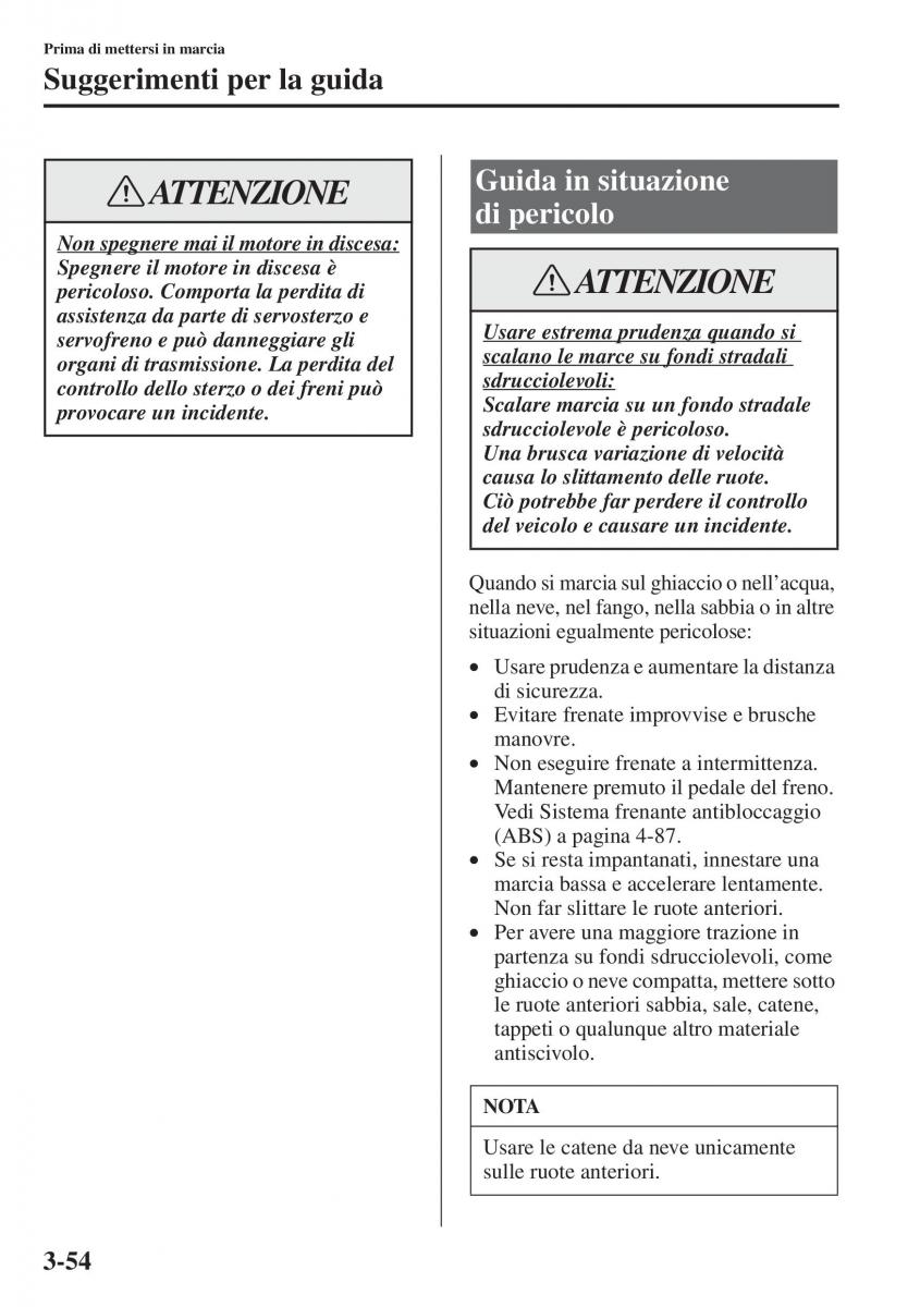 Mazda 3 III manuale del proprietario / page 132