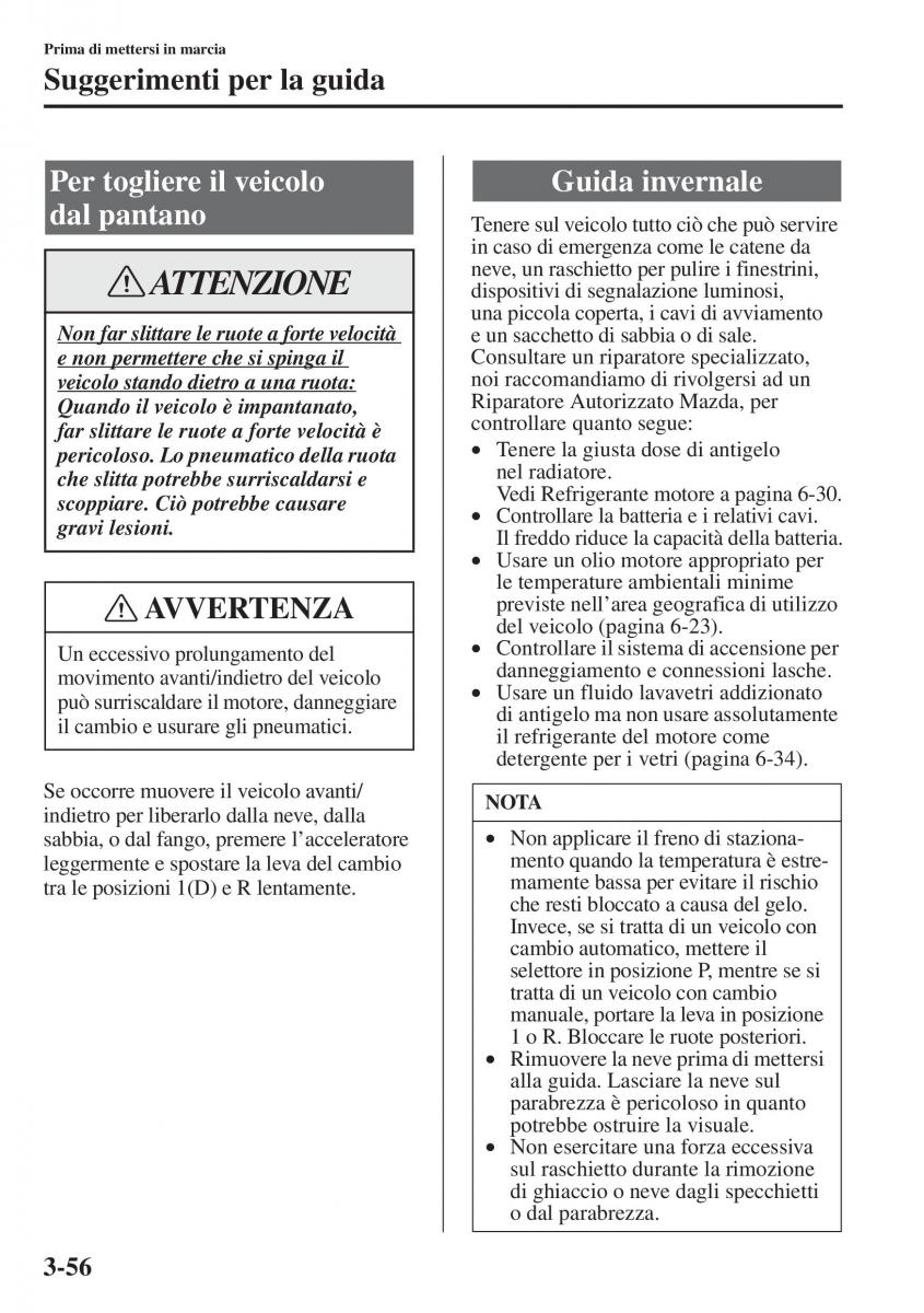 Mazda 3 III manuale del proprietario / page 134