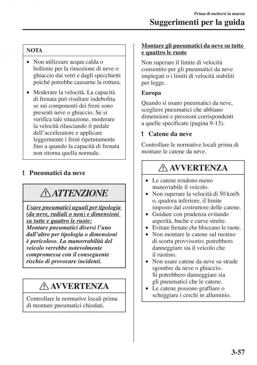 Mazda 3 III manuale del proprietario / page 135