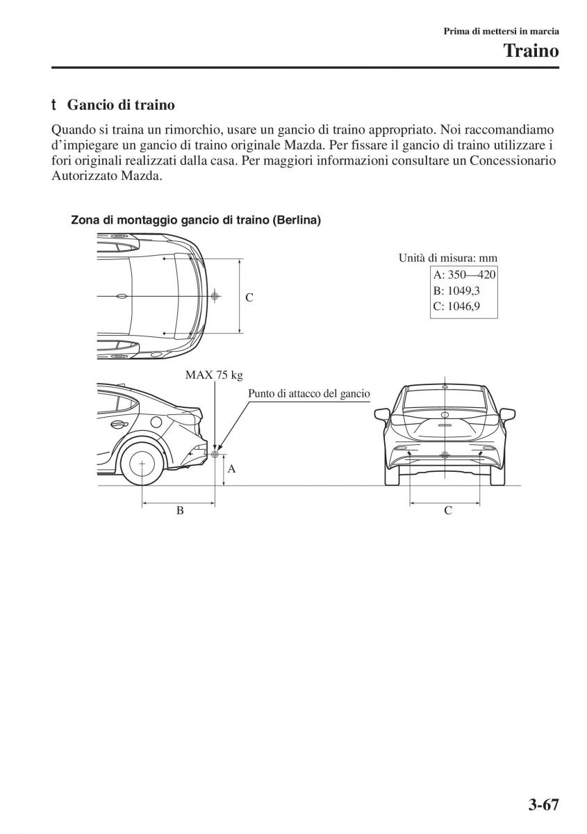 Mazda 3 III manuale del proprietario / page 145