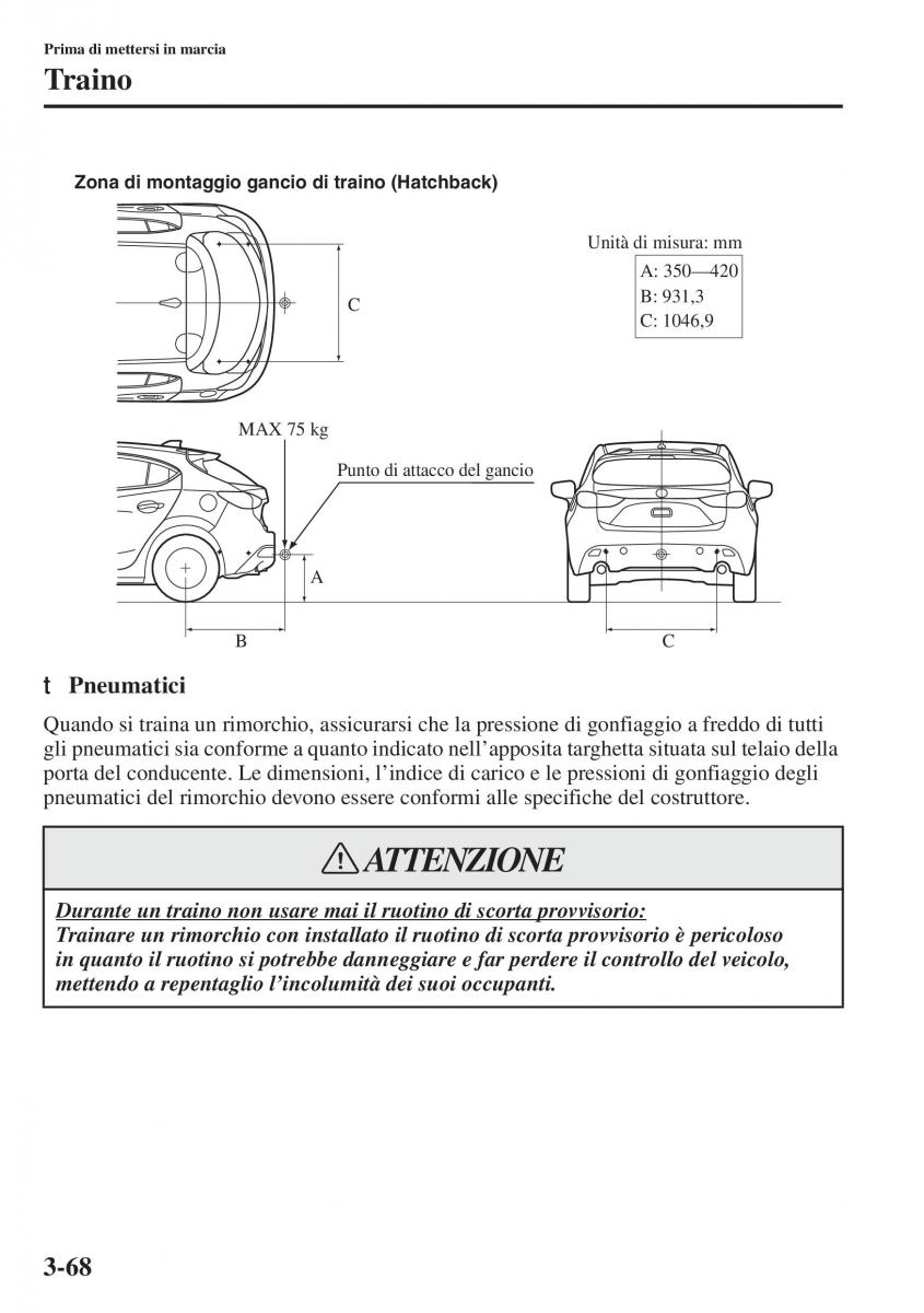 Mazda 3 III manuale del proprietario / page 146