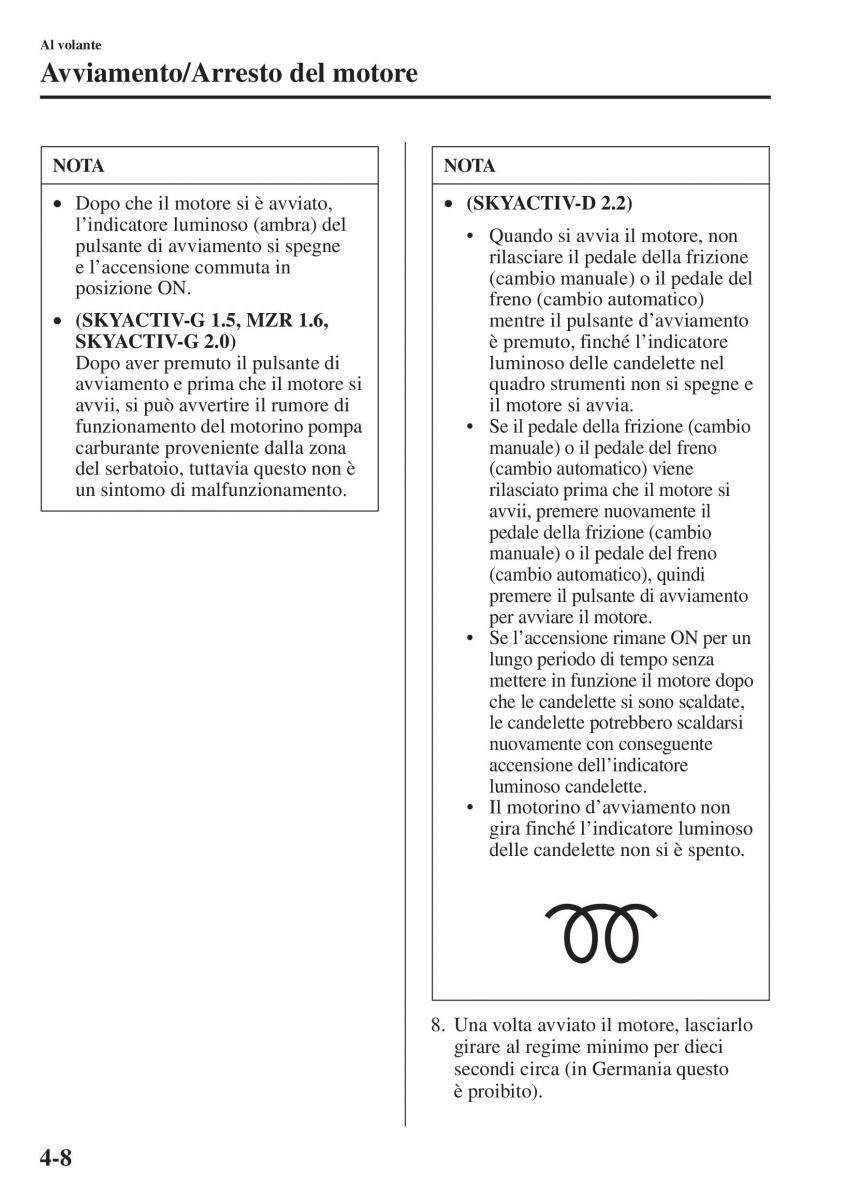 Mazda 3 III manuale del proprietario / page 158