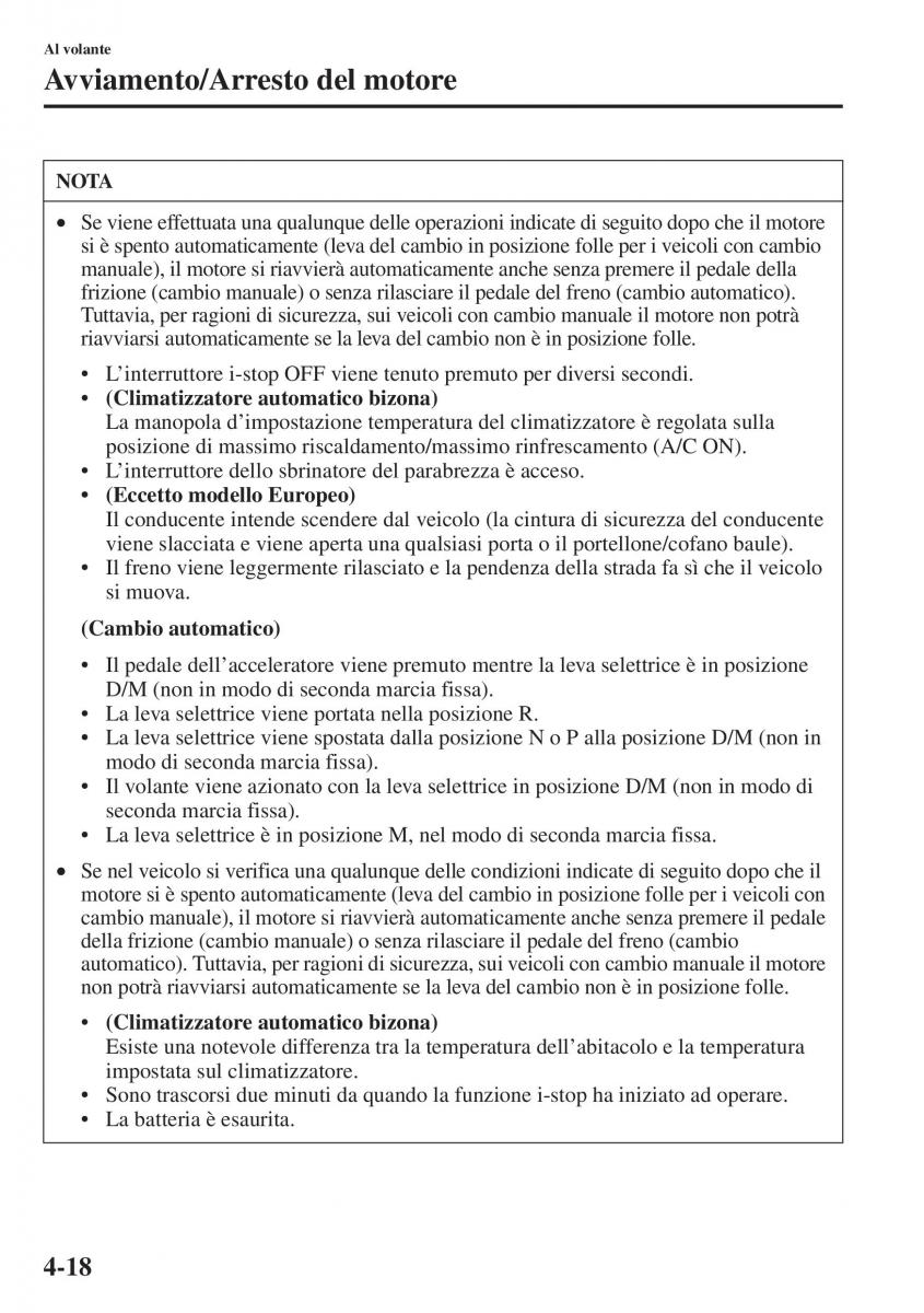 Mazda 3 III manuale del proprietario / page 168