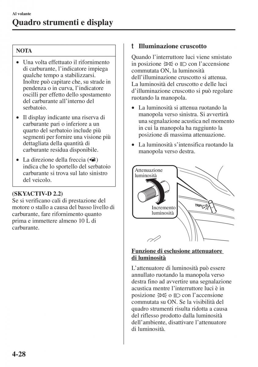 Mazda 3 III manuale del proprietario / page 178