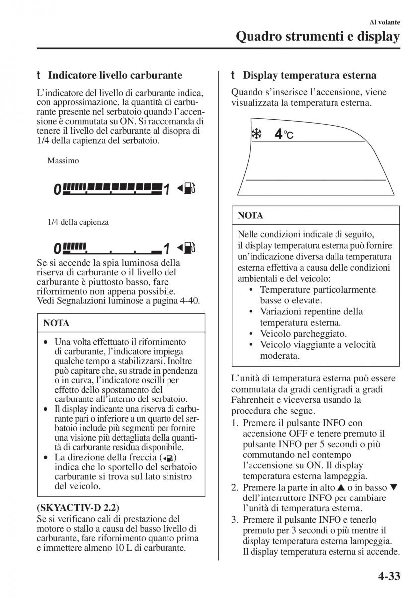 Mazda 3 III manuale del proprietario / page 183