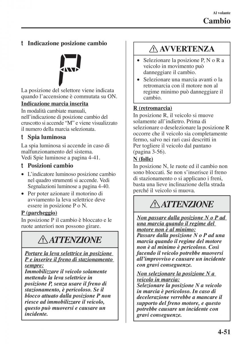 Mazda 3 III manuale del proprietario / page 201