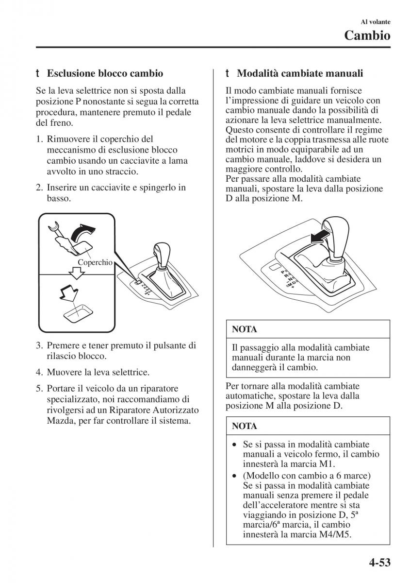 Mazda 3 III manuale del proprietario / page 203