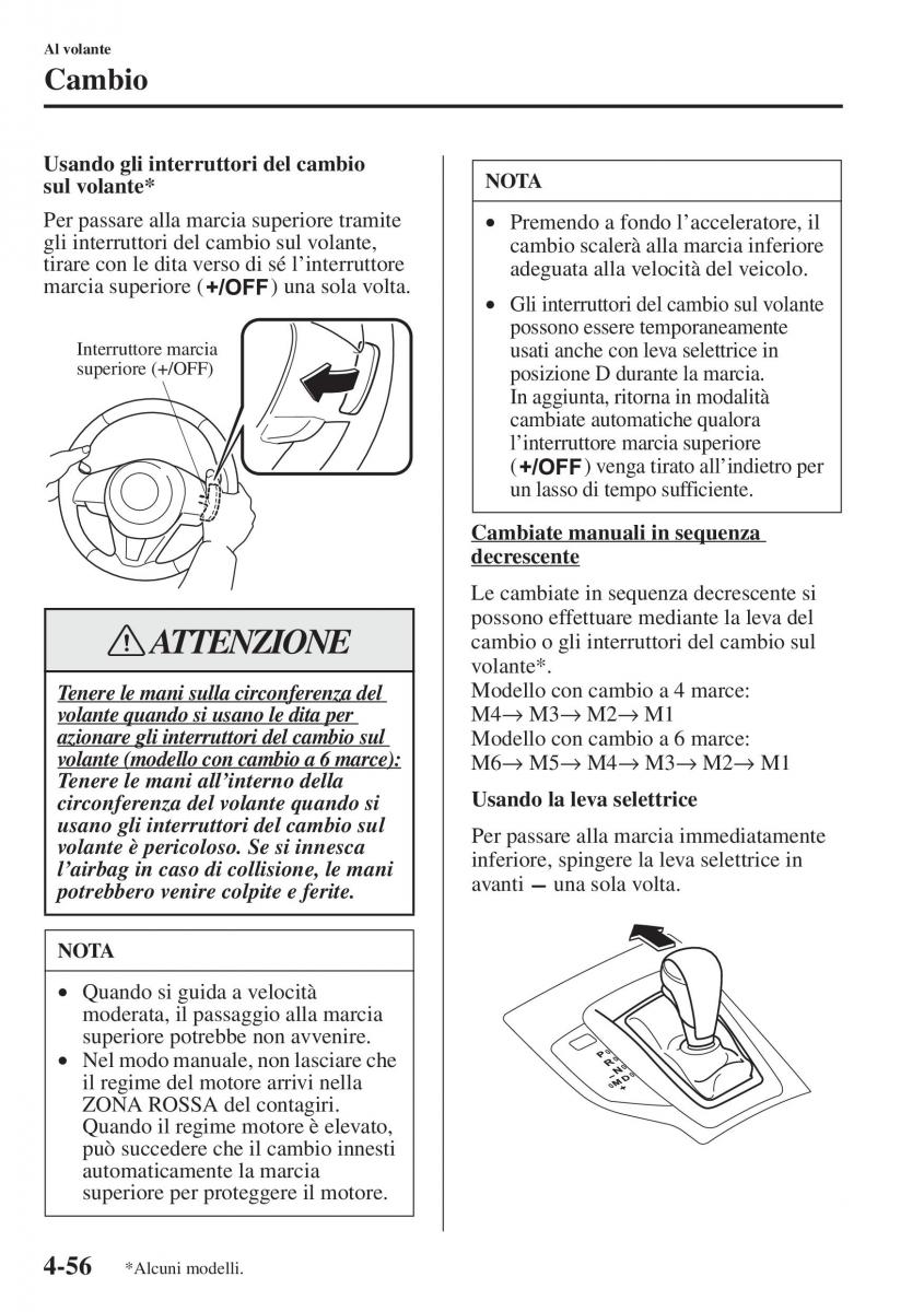 Mazda 3 III manuale del proprietario / page 206