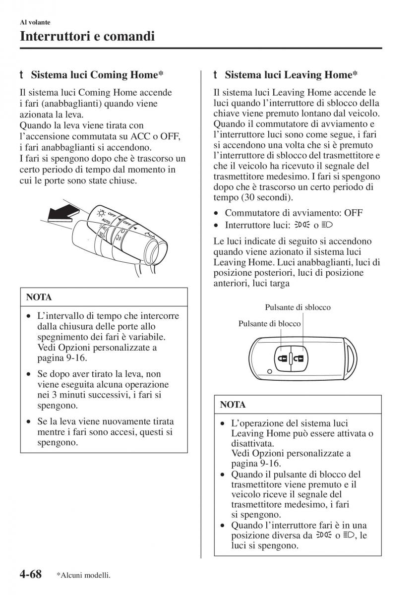 Mazda 3 III manuale del proprietario / page 218