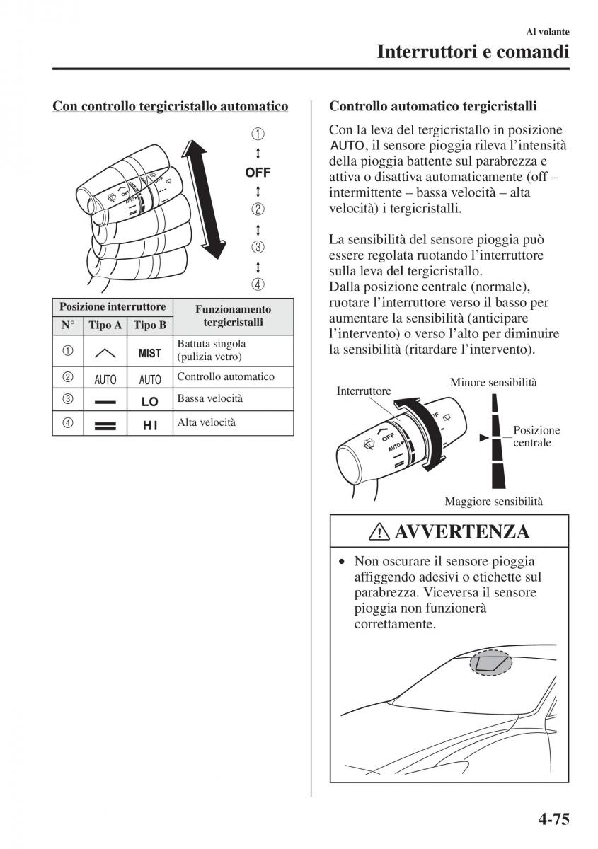 Mazda 3 III manuale del proprietario / page 225