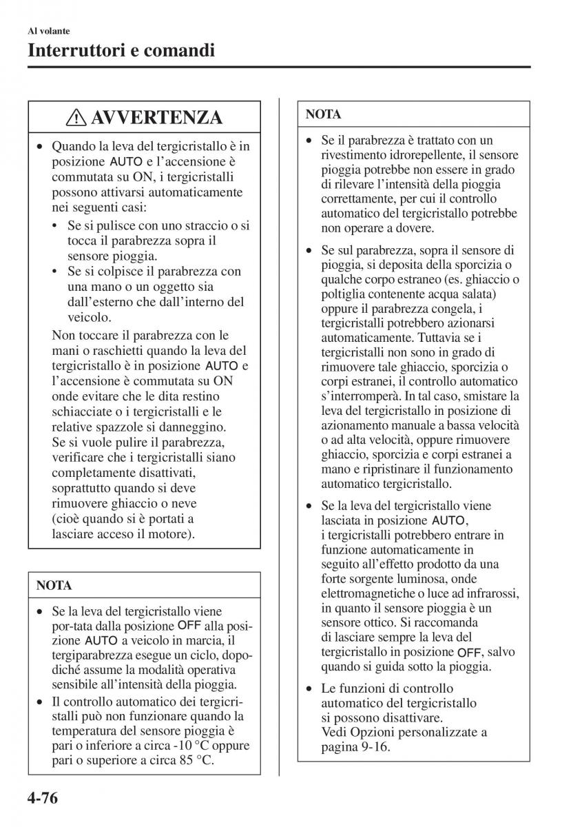 Mazda 3 III manuale del proprietario / page 226