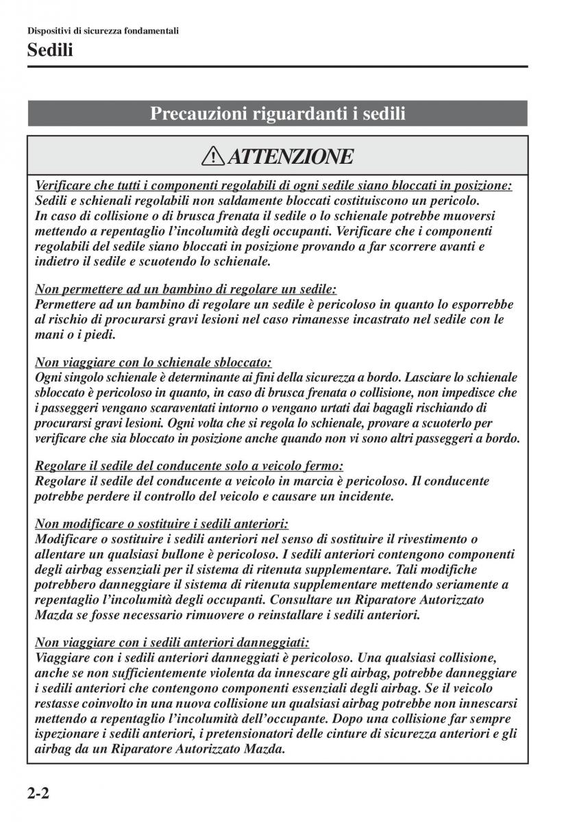 Mazda 3 III manuale del proprietario / page 26