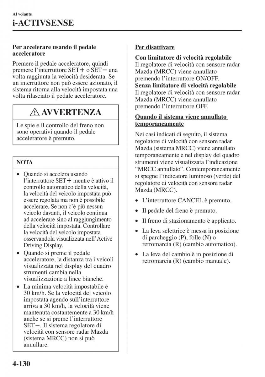 Mazda 3 III manuale del proprietario / page 280