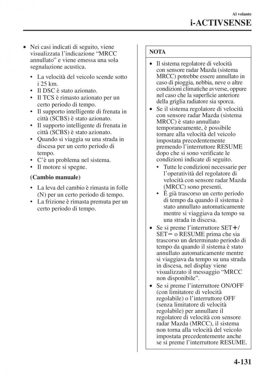 Mazda 3 III manuale del proprietario / page 281