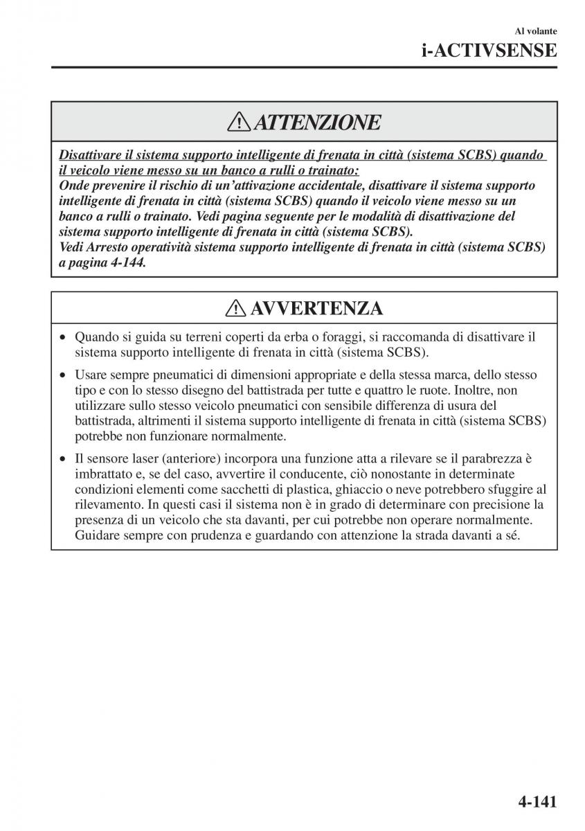 Mazda 3 III manuale del proprietario / page 291