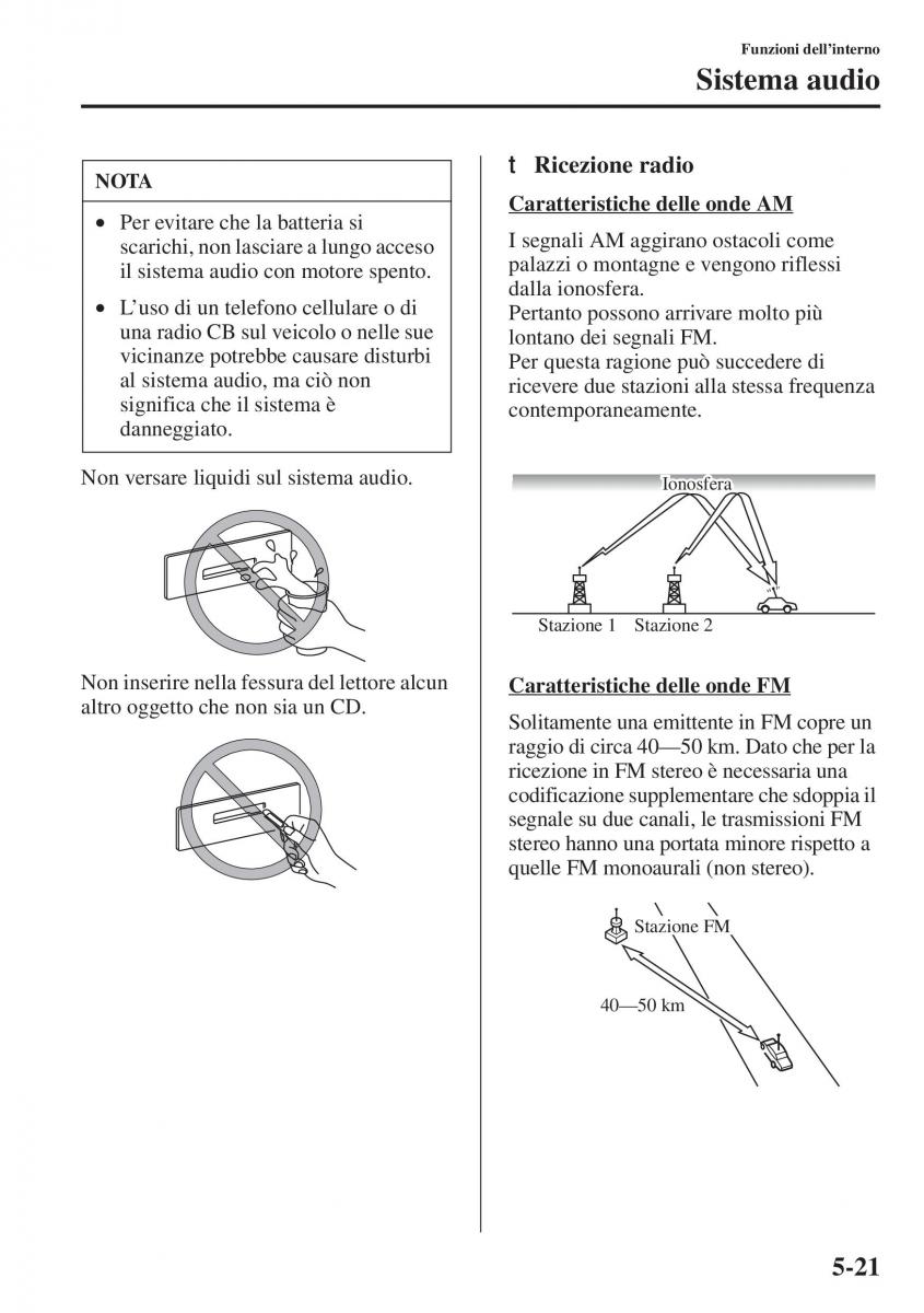 Mazda 3 III manuale del proprietario / page 355