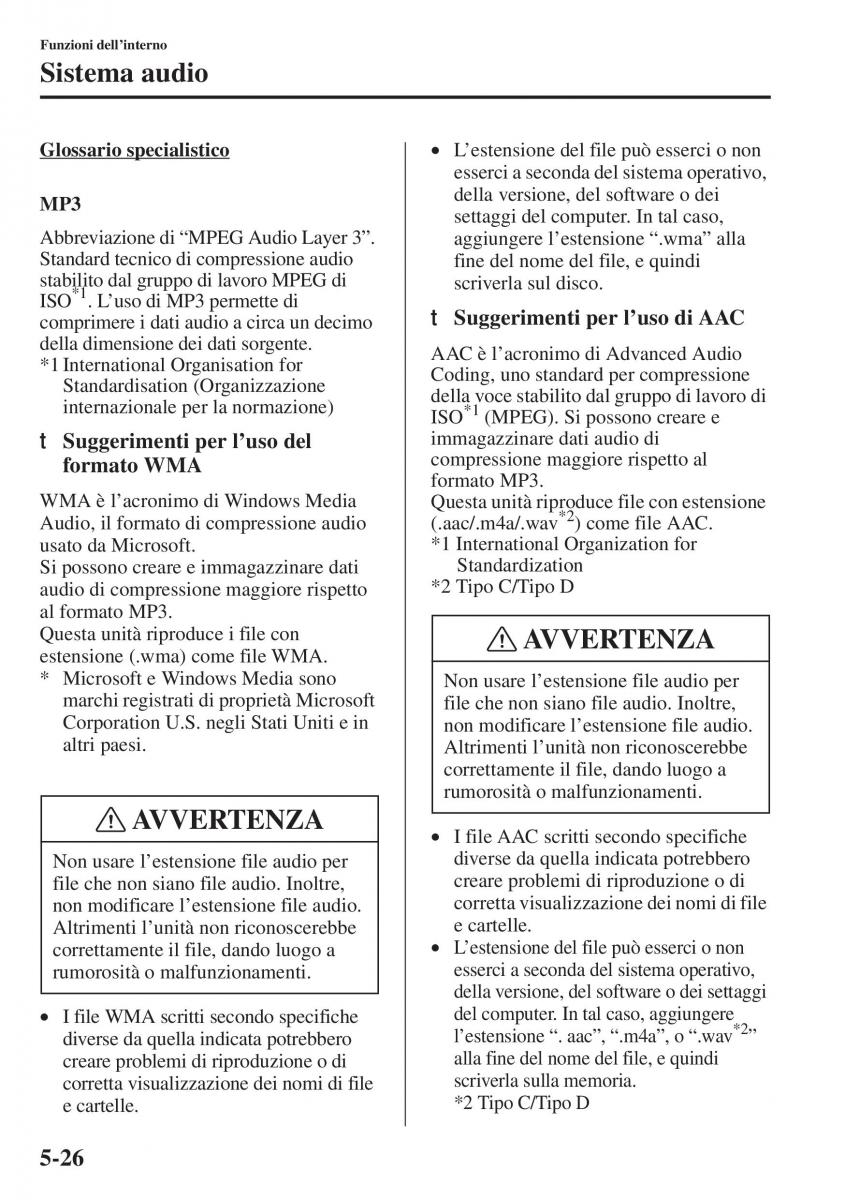 Mazda 3 III manuale del proprietario / page 360