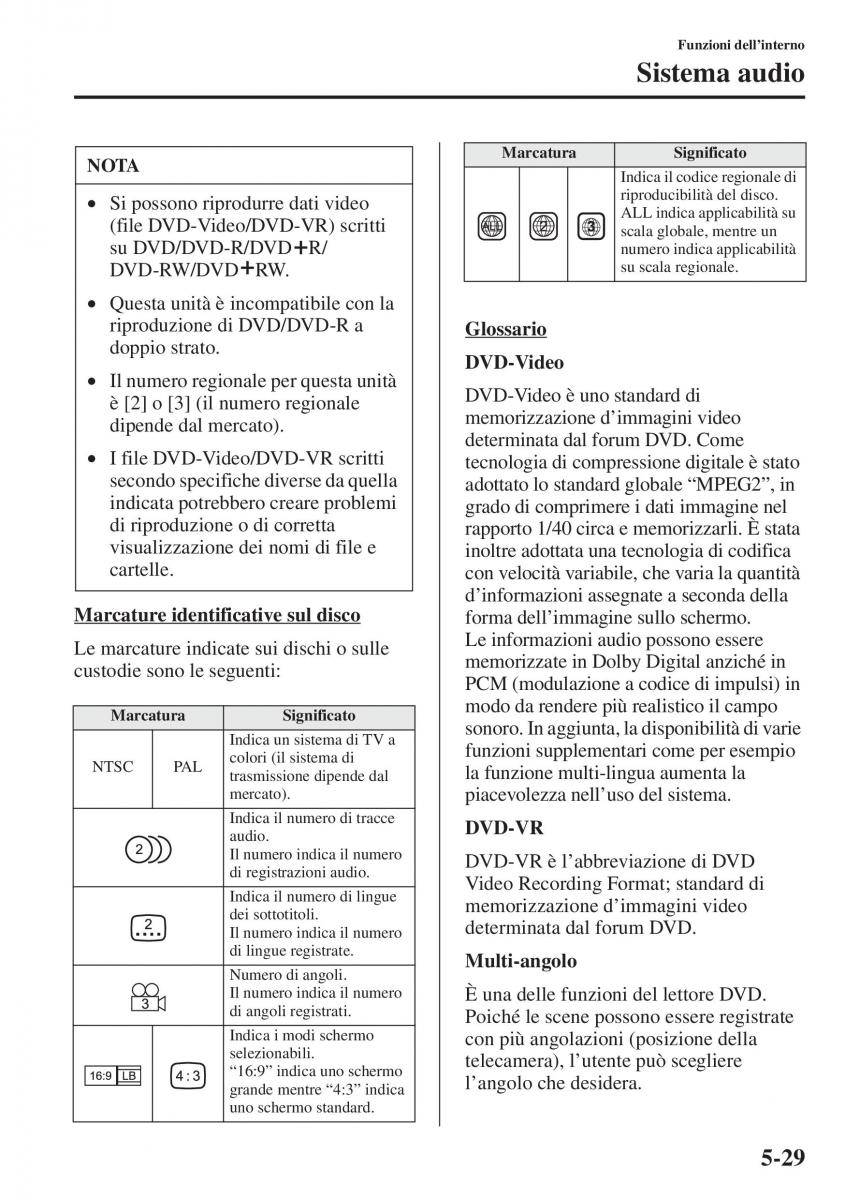 Mazda 3 III manuale del proprietario / page 363