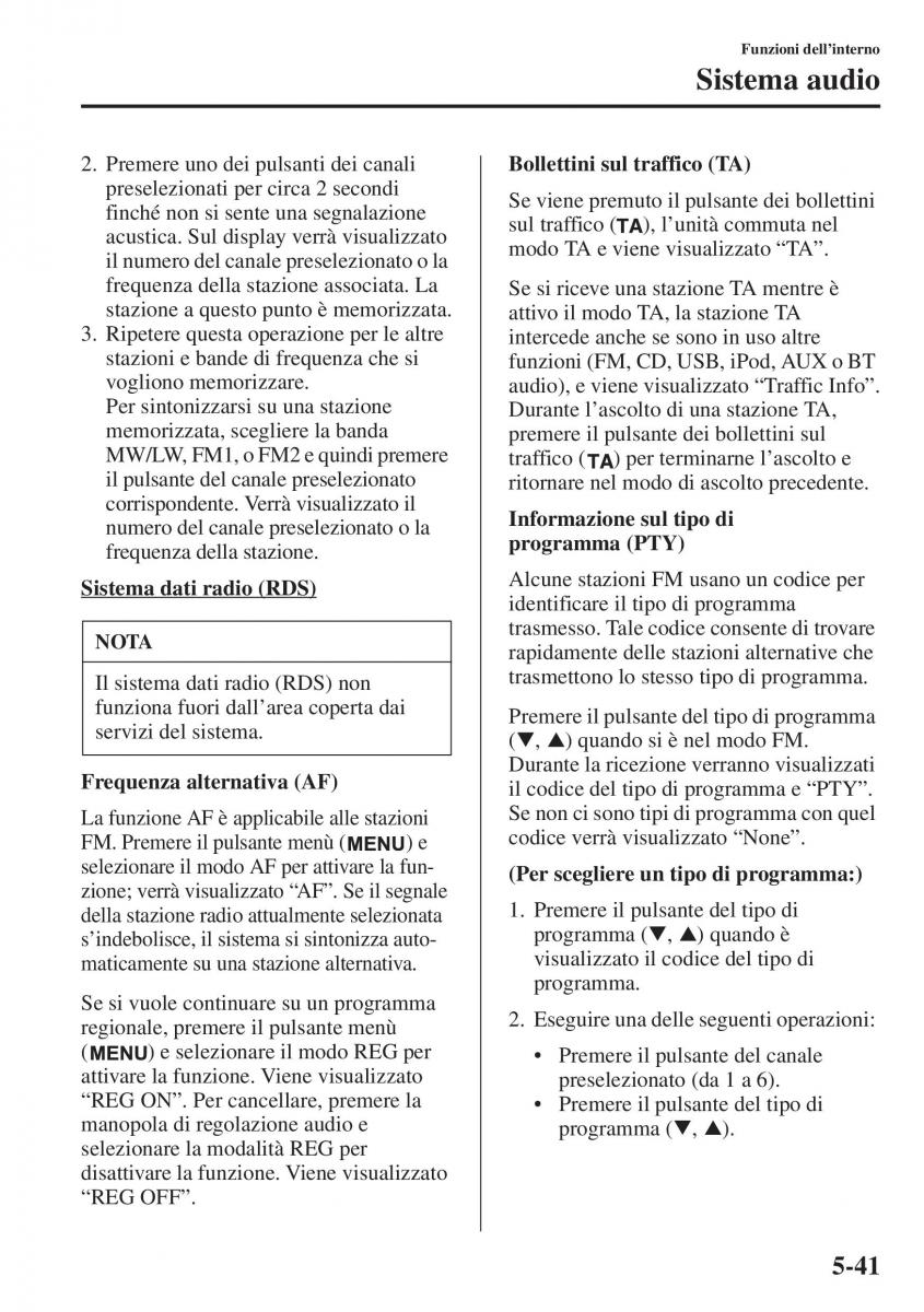 Mazda 3 III manuale del proprietario / page 375