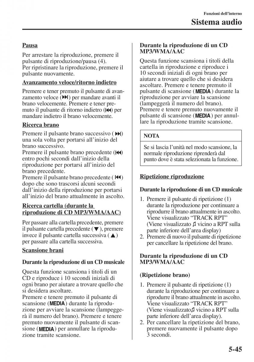 Mazda 3 III manuale del proprietario / page 379