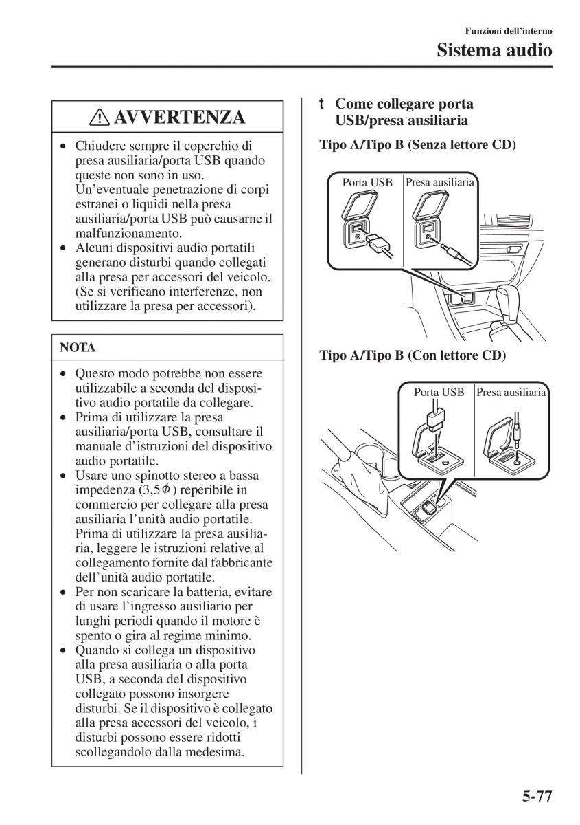 Mazda 3 III manuale del proprietario / page 411