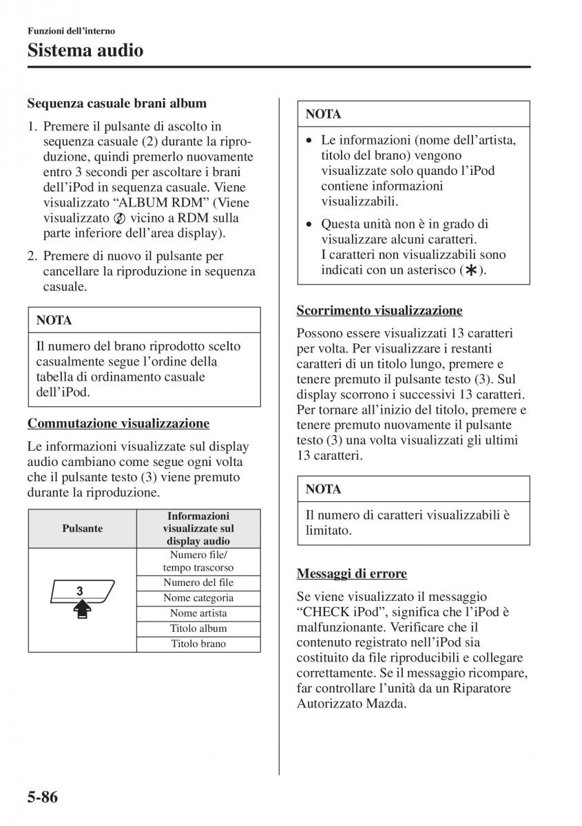 Mazda 3 III manuale del proprietario / page 420