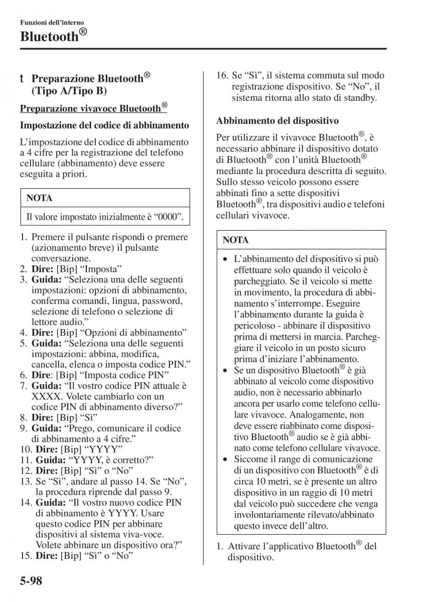 Mazda 3 III manuale del proprietario / page 432